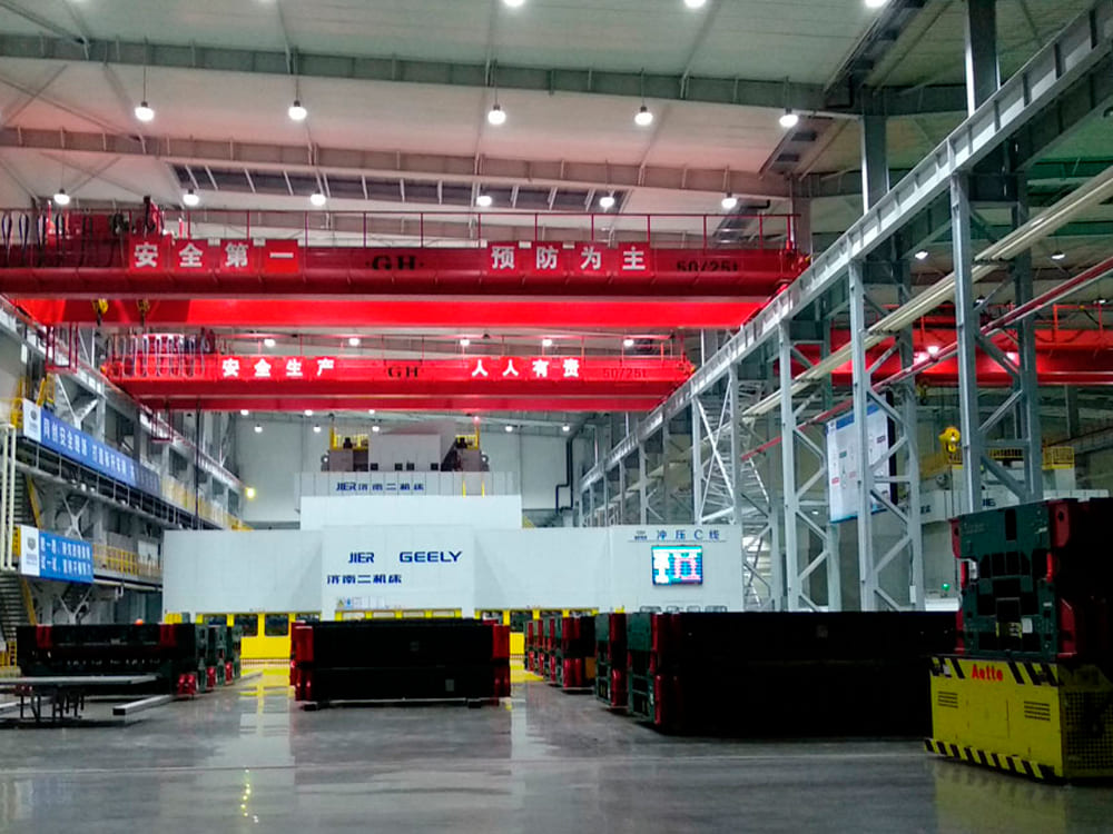 Customer: Geely | Place of installation: China | Capacity: 50/25t